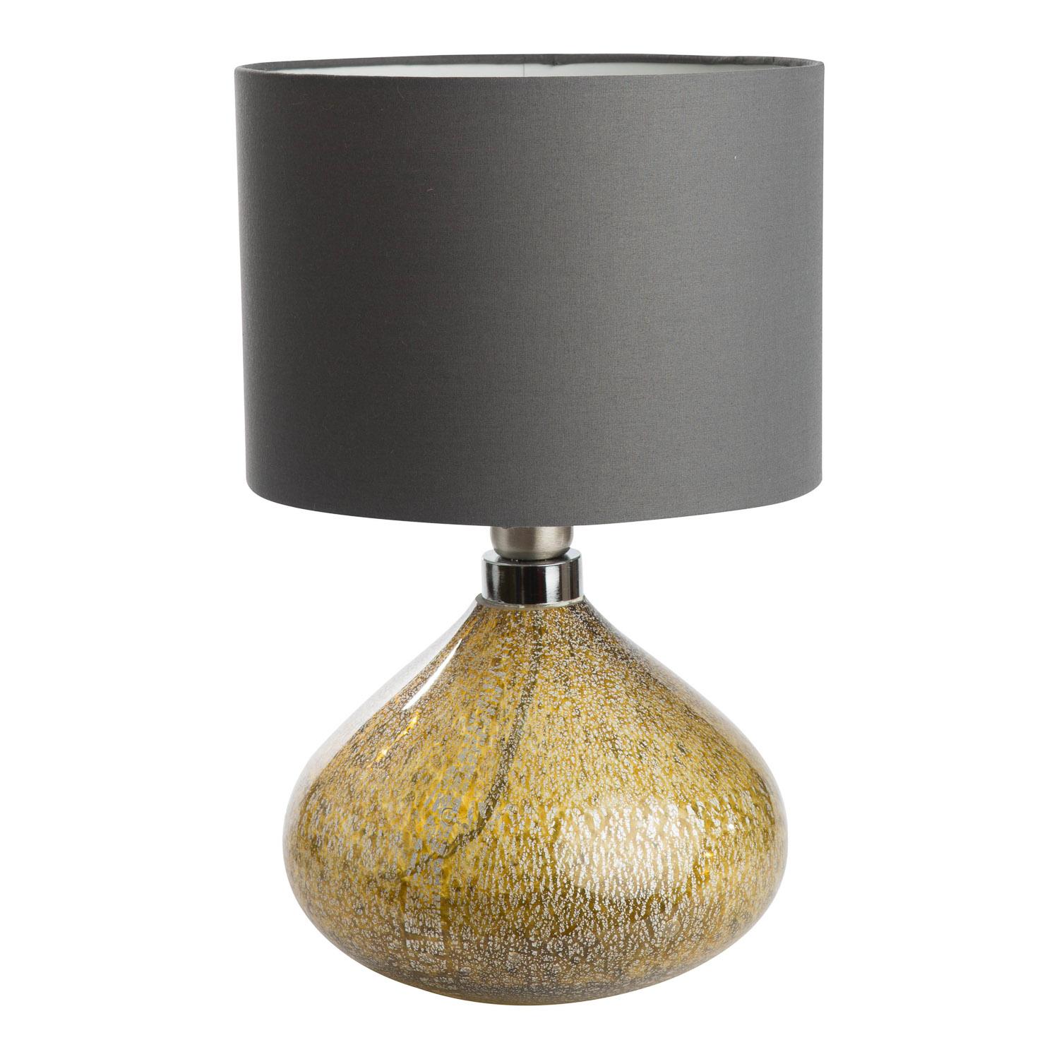 Contemporary Murano Glass Table lamps in Amber & real Silver Leaf - by LAVAI  For Sale