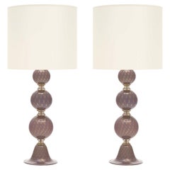 Lampade Avventurina in vetro di Murano viola