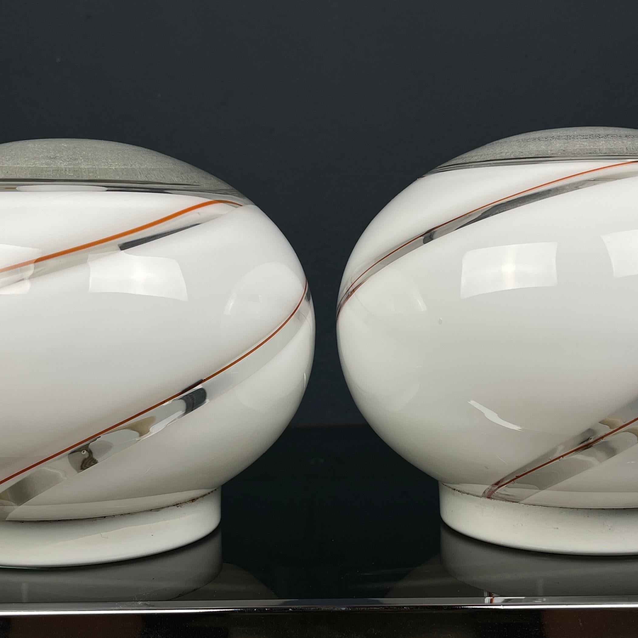 Murano glass table lamps Vetri Murano 004 Italy 1970s Set of 2 For Sale 6