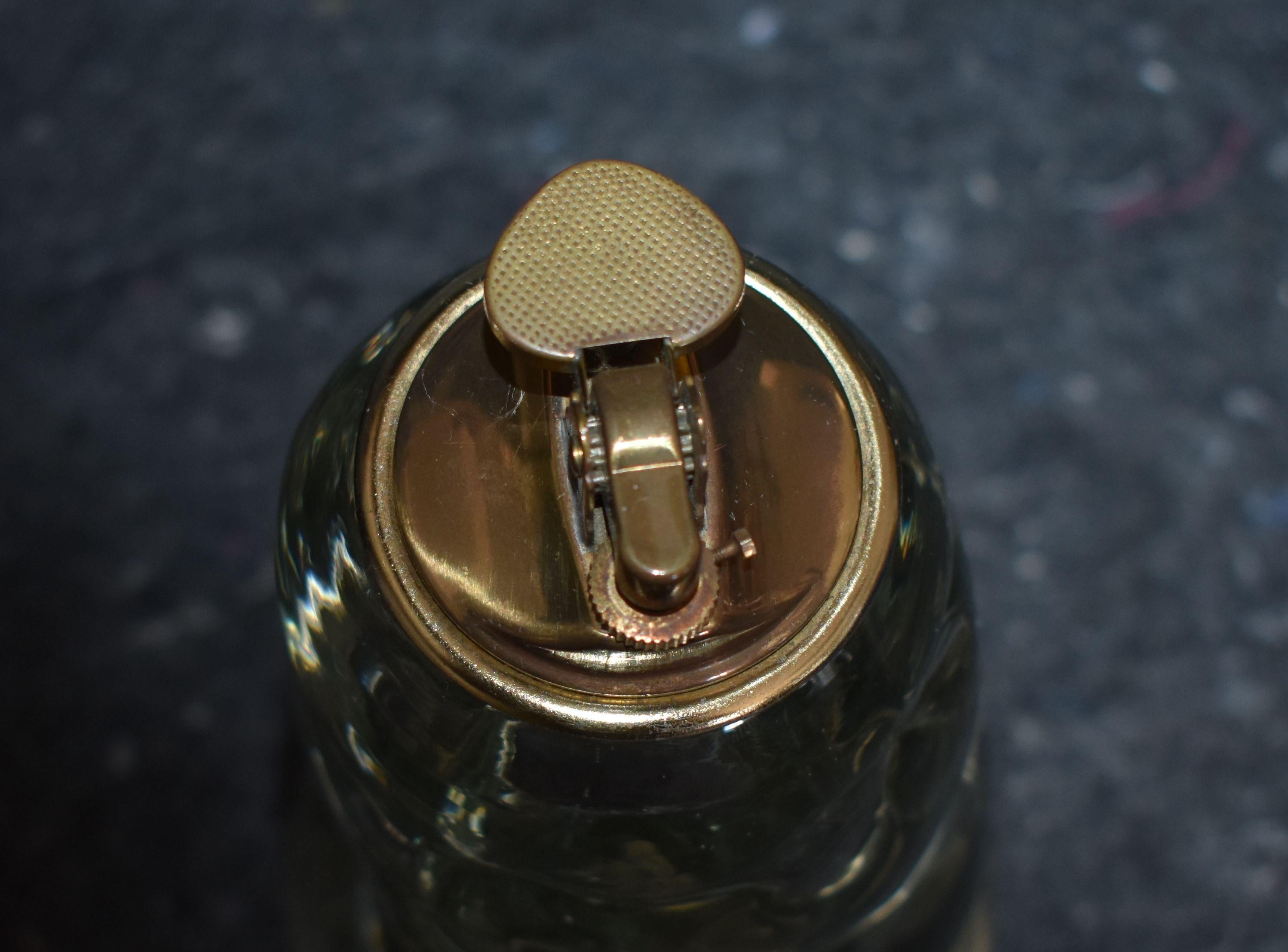 Brass Murano Glass Table Lighter For Sale