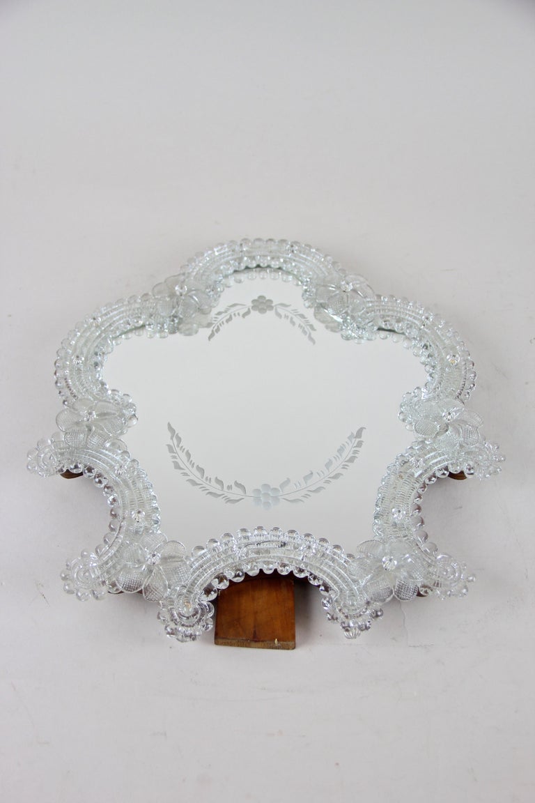 Murano Glass Table Mirror, Italy, circa 1950-1960 For Sale 2