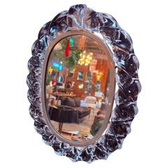 Murano Glass Table Mirror with Handcrafted Crystal Frame