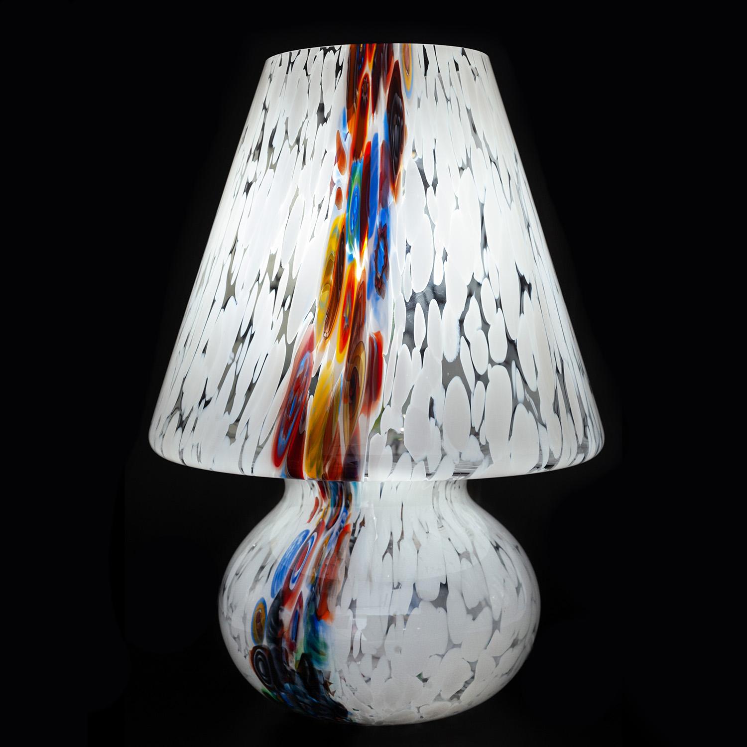 murano glass lamp with murrines