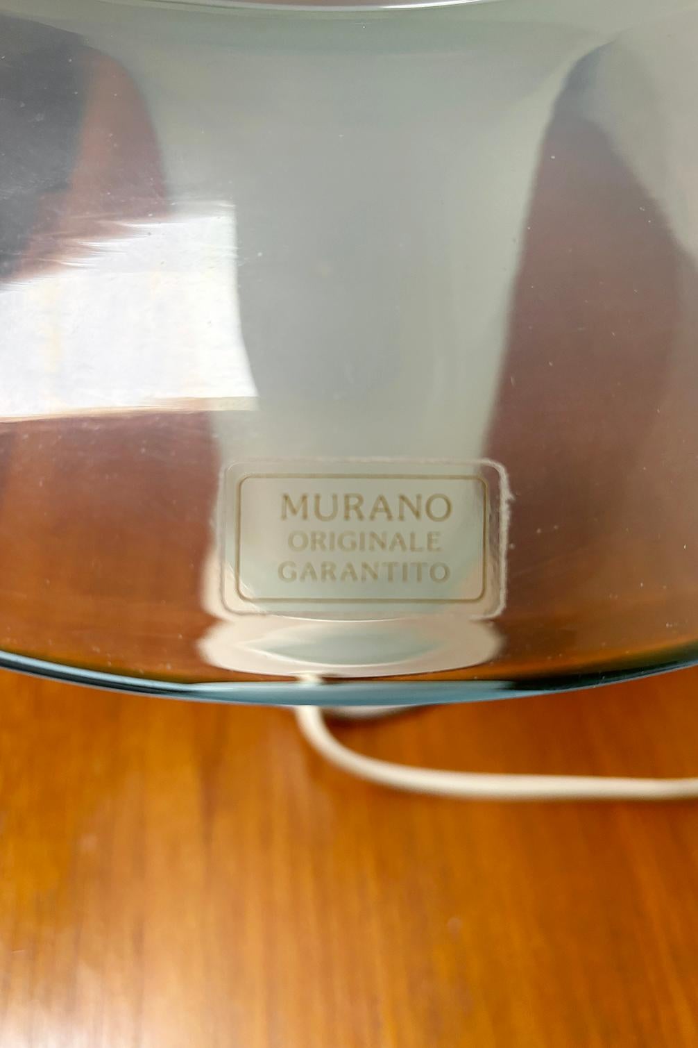 Metà XX secolo Lampada da tavolo in vetro di Murano di F.Fabian , Italia, anni '60 in vendita