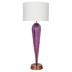 Murano Glass Tall Mid Century Modern Lamp