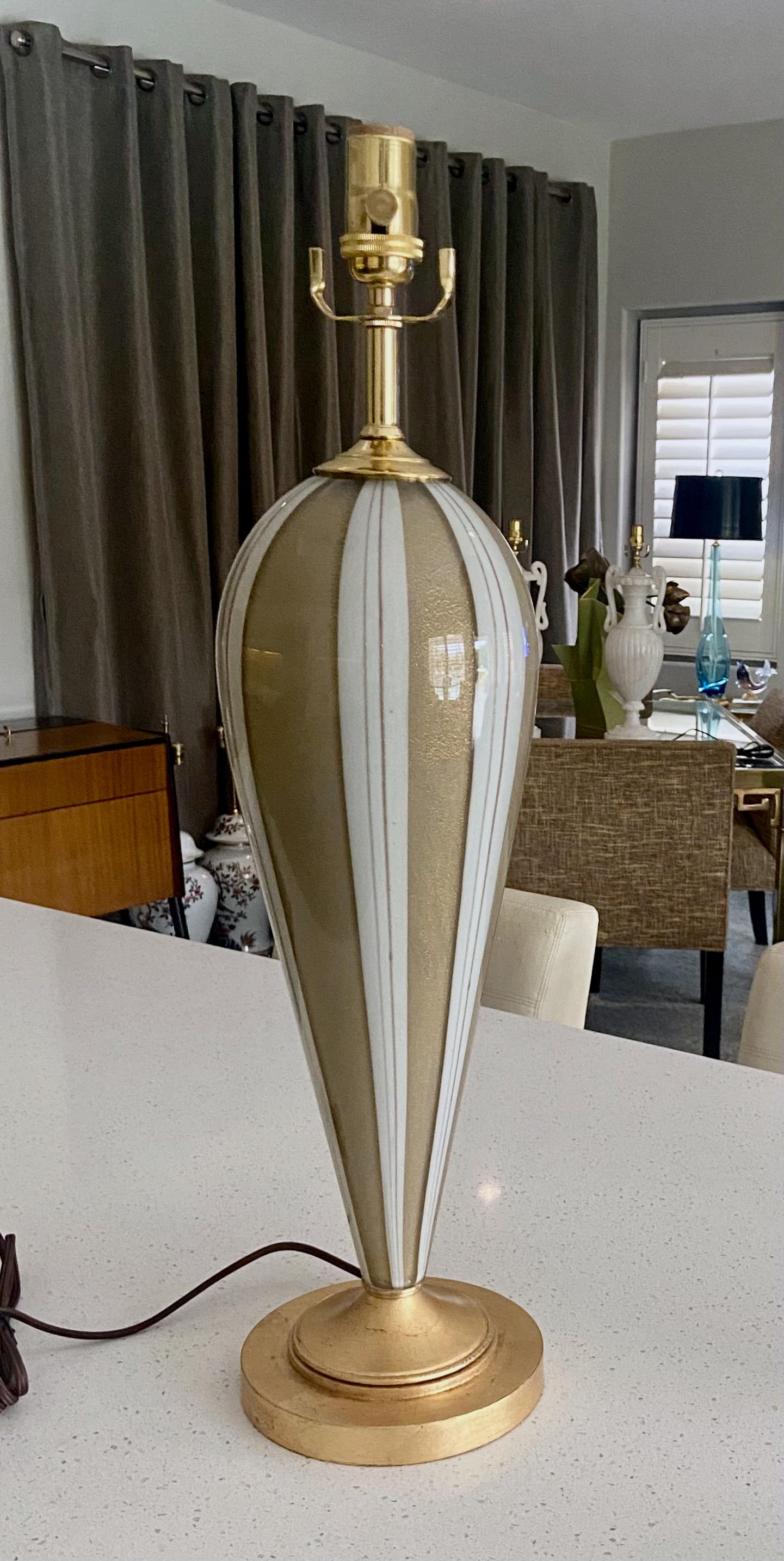 Murano Glass Tear Drop Aventurine Table Lamp For Sale 5