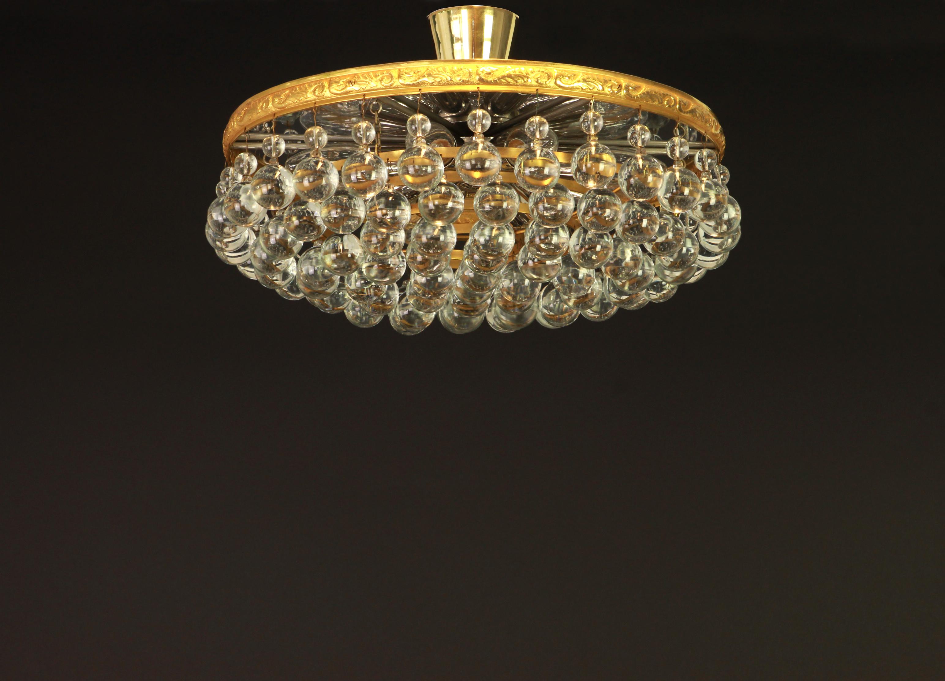 Murano Glass Tear Drop Chandelier by Palwa, Germany, 1970s In Good Condition In Aachen, NRW