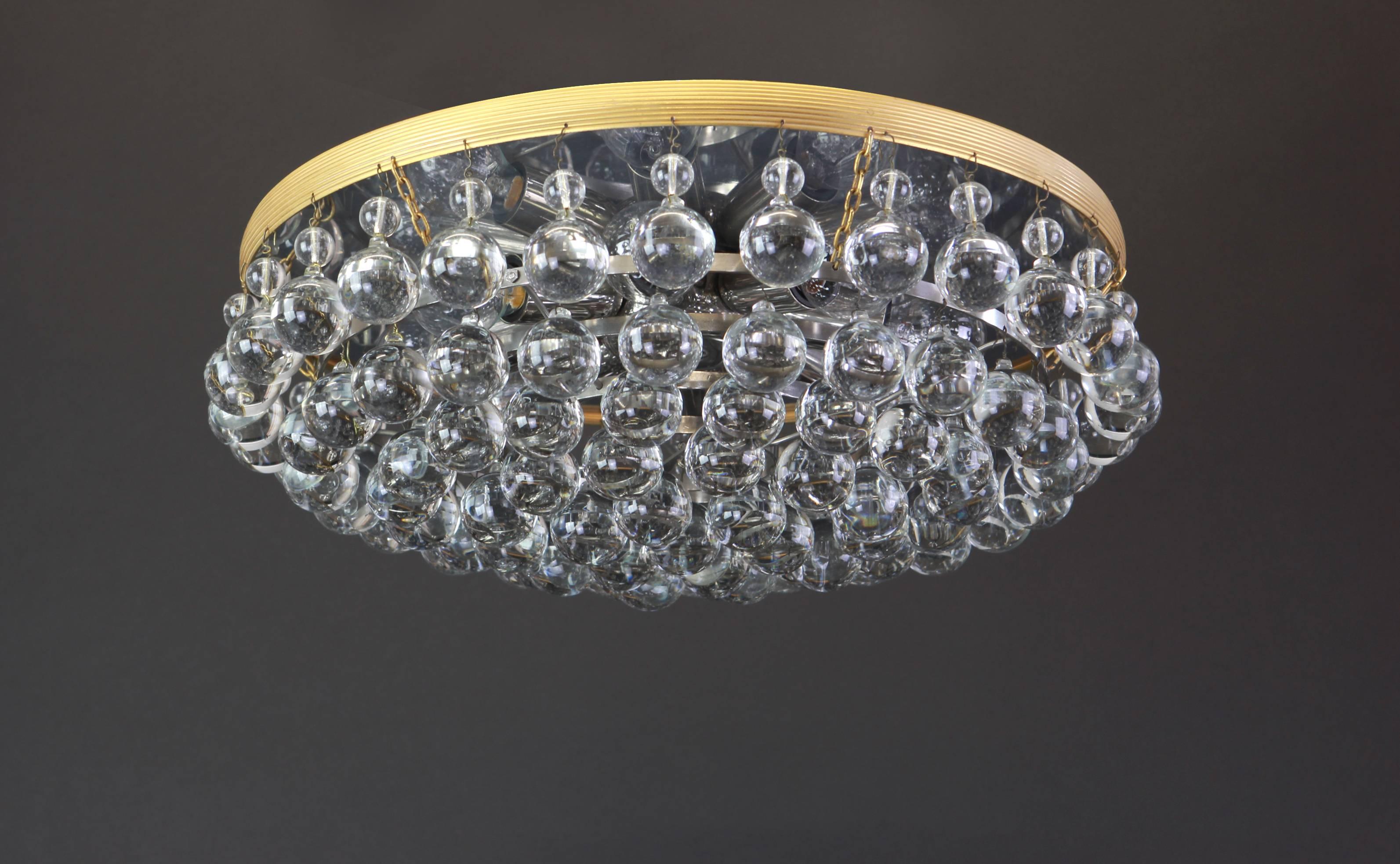 Mid-Century Modern Murano Glass Tear Drop Chandelier by Palwa, Germany, 1970s