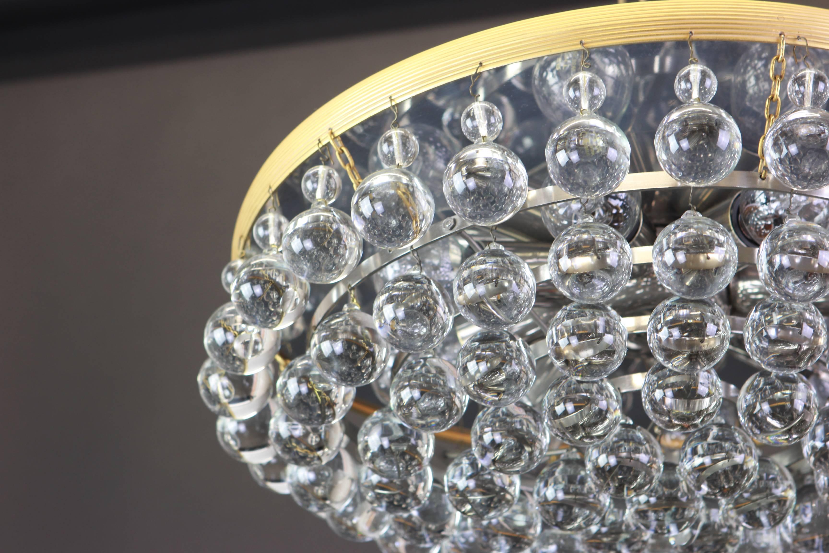 Murano Glass Tear Drop Chandelier by Palwa, Germany, 1970s In Good Condition In Aachen, NRW