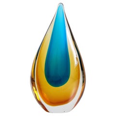 Murano Glass Teardrop Sculpture by Flavio Poli for Seguso, Italy, 1950s