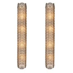 Murano Glass Textured “Reticello” Sconces