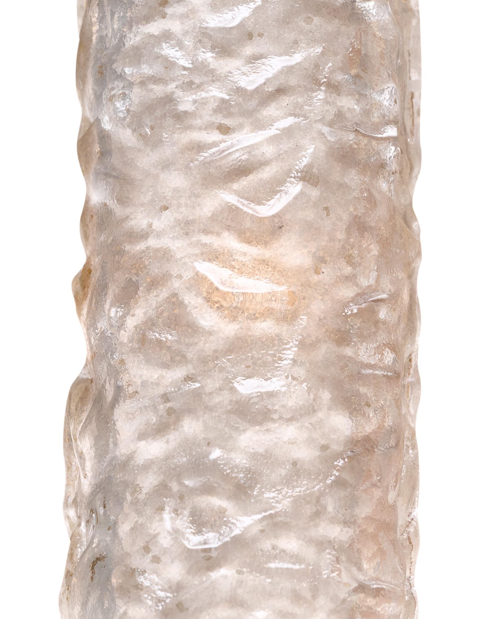 Contemporary Murano Glass Textured Sconces For Sale