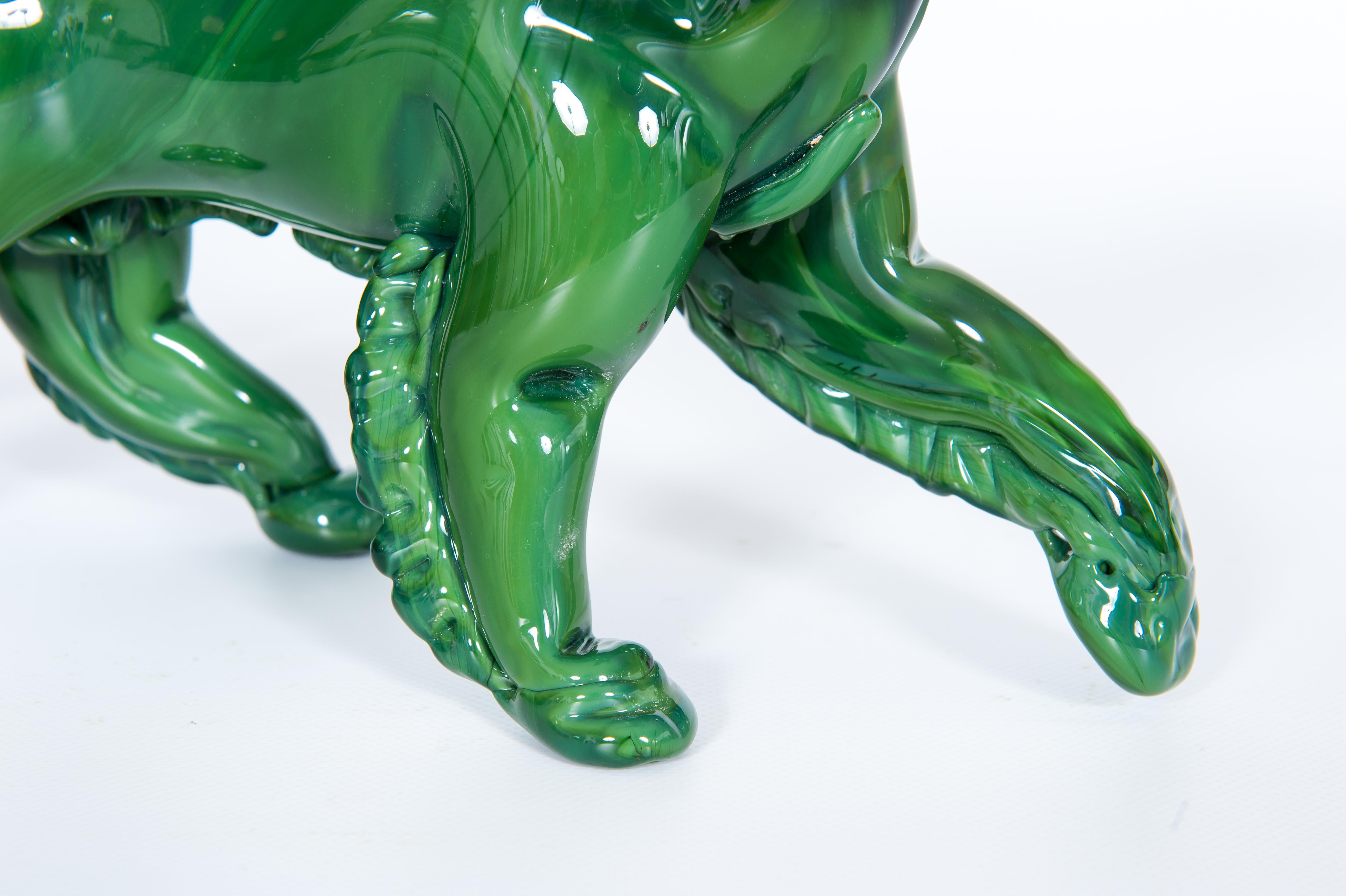 Scultura di tigre in vetro di Murano di Giovanni Dalla Fina anni '90 in vendita 5