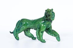 Murano Glass Tiger Sculpture by Giovanni dalla Fina 1990s