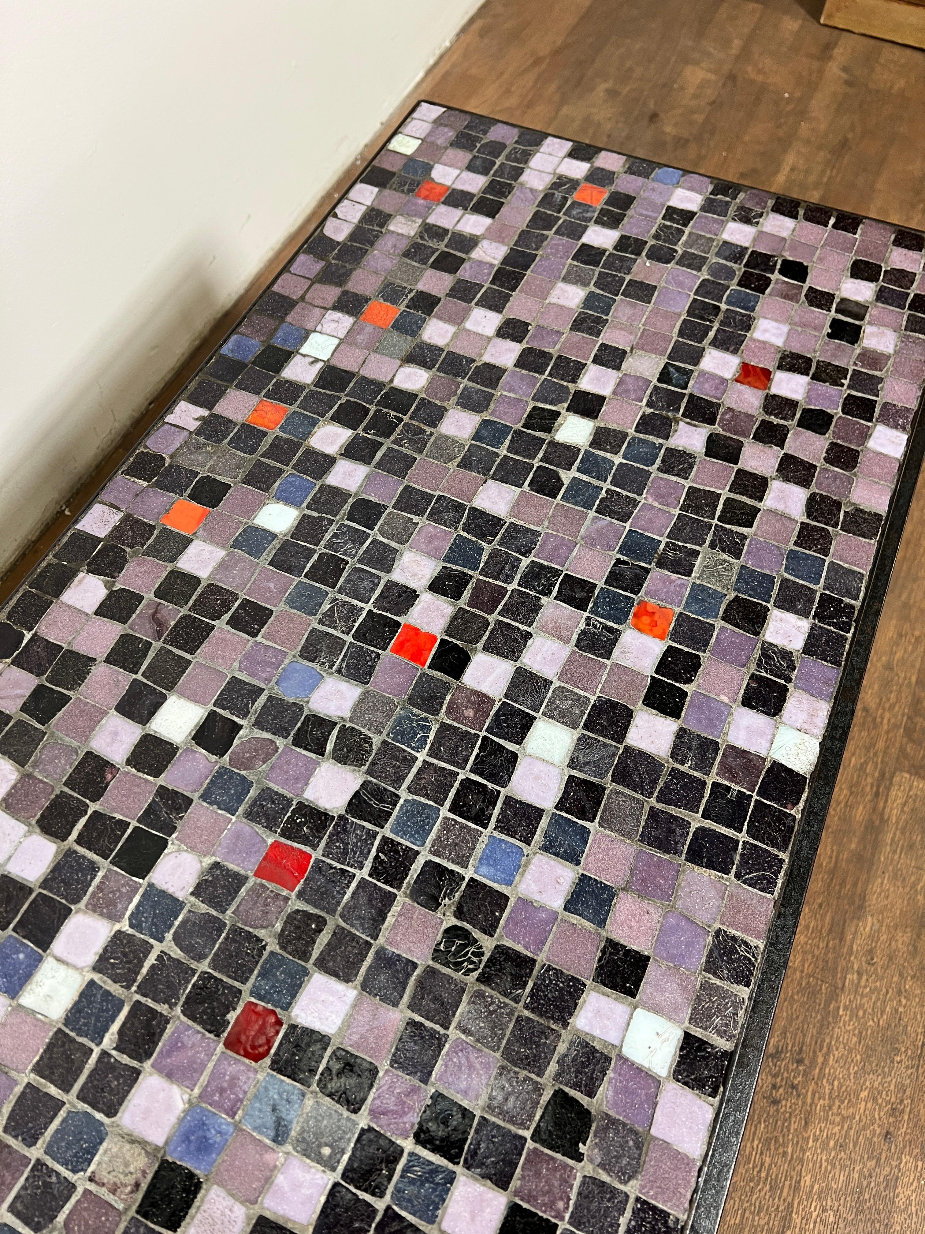 Murano Glass Tile Mosaic Coffee Table in Manner of Roger Capron, Circa 1960s 2