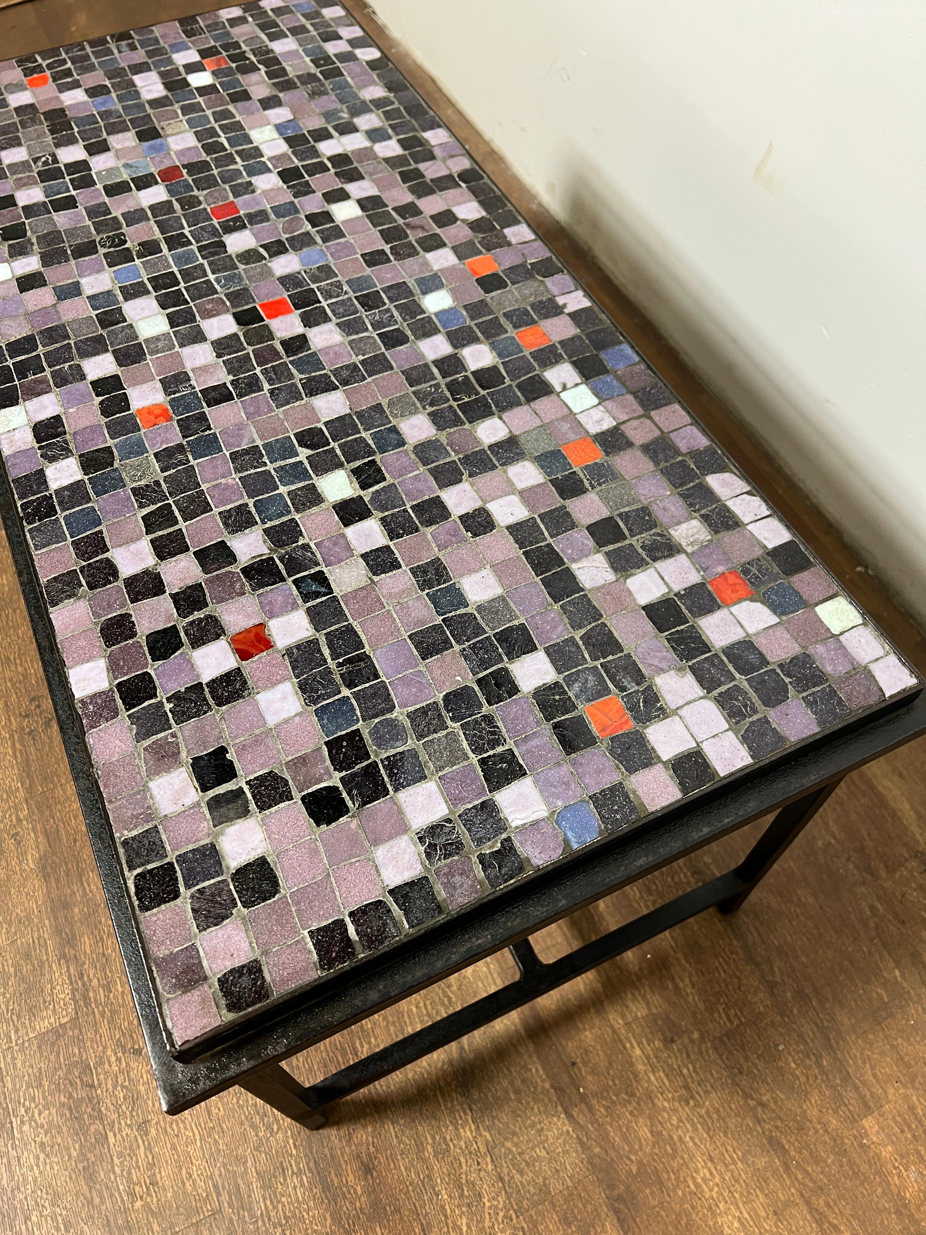 Murano Glass Tile Mosaic Coffee Table in Manner of Roger Capron, Circa 1960s 3