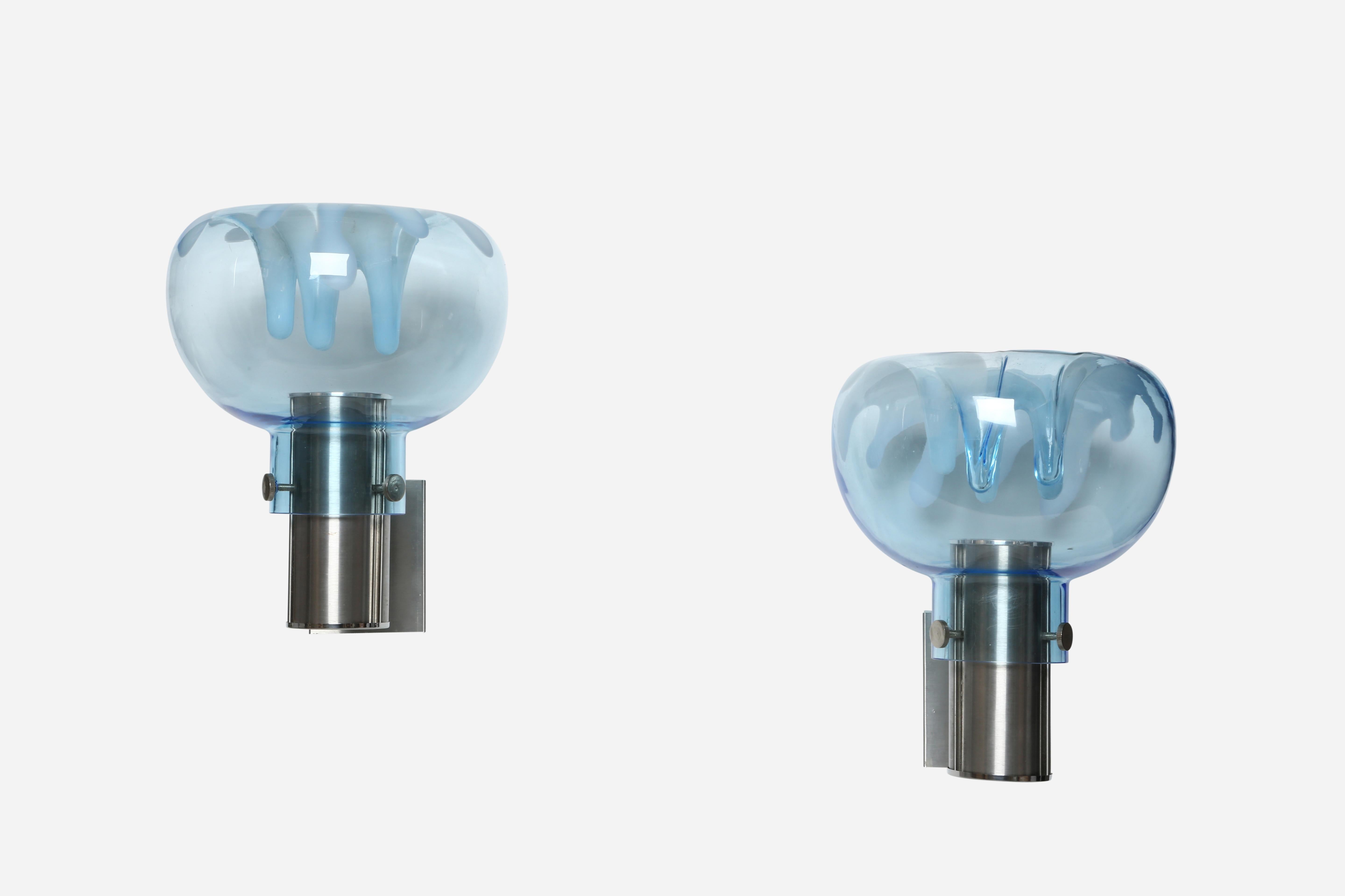 Murano-Glas Toni Zuccheri Wandleuchter für VeArt, 2 Stück, Italien um 1960 (Moderne der Mitte des Jahrhunderts) im Angebot