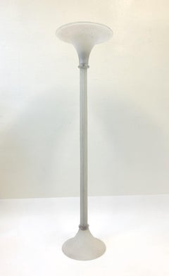 Murano Glass Torchère Floor Lamp by Karl Springer for Seguso