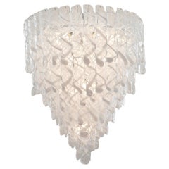 Murano Glass Torciglione Chandelier, Handblown Cascading Design