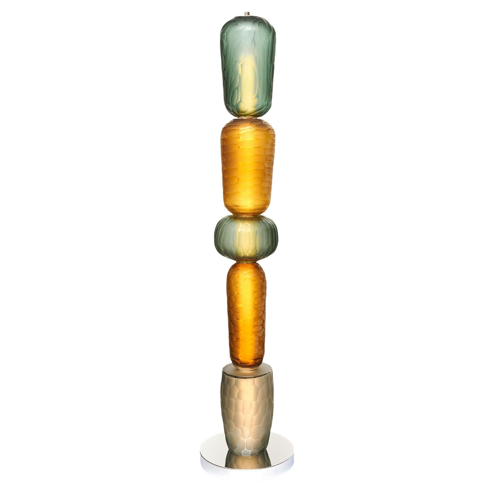 Lámpara de pie Totem de cristal de Murano en venta