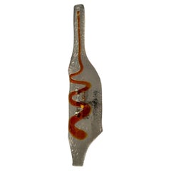 Murano Glass Transparent and Amber Color Wall Light and Sconces, 1960