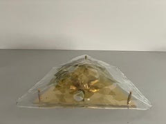 Murano Glass Triangle Design Large Ceiling Lamp by La Murrina, 1980s, Italy