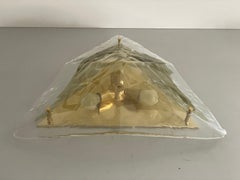 Murano Glass Triangle Design Large Ceiling Lamp by La Murrina, 1980s, Italy
