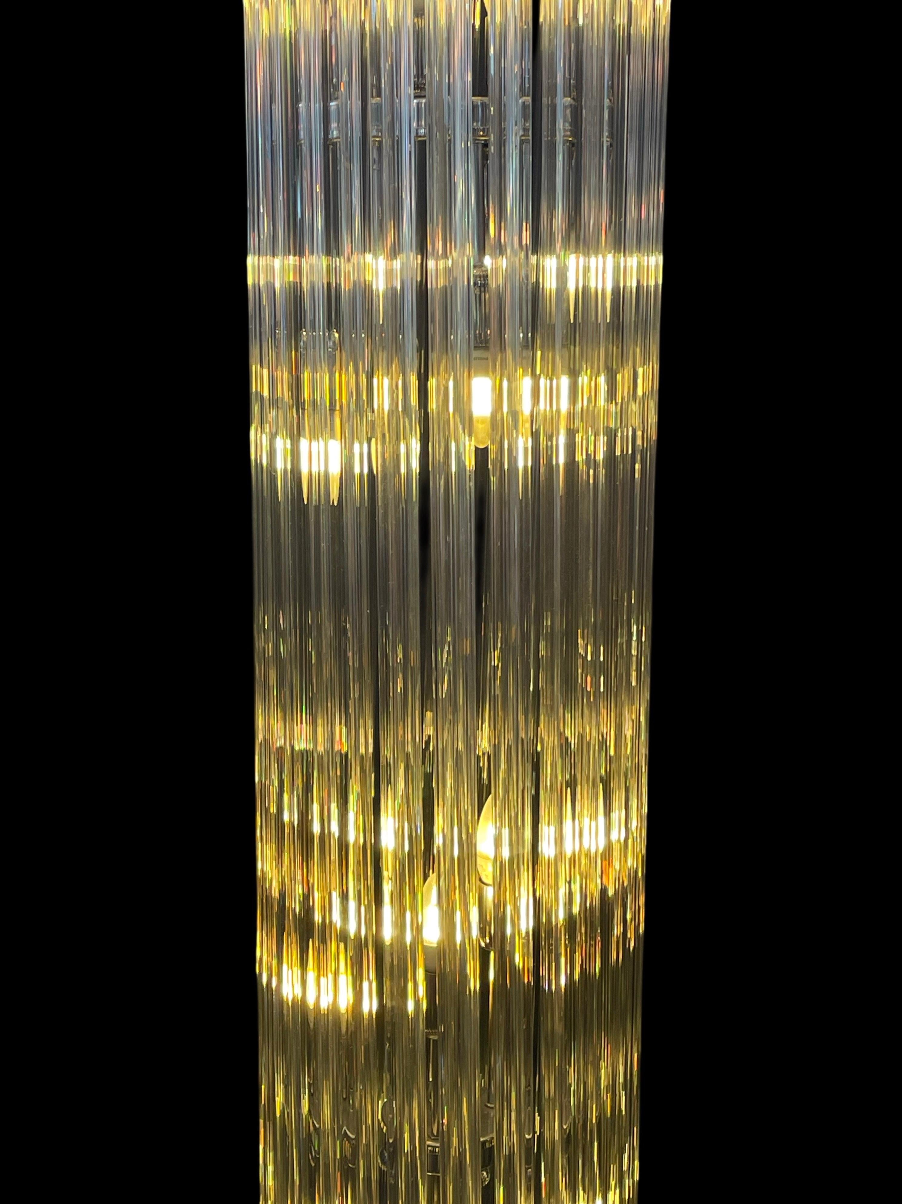 Lámpara de pie italiana Triedri de cristal de Murano en Excelente estado para la venta en London, GB