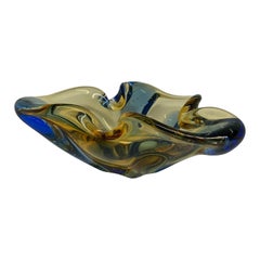 Retro Murano Glass Trifoil Bowl