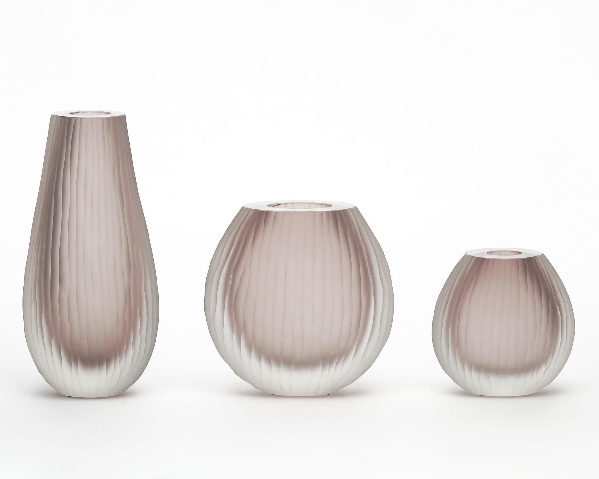 Mid-Century Modern Murano Glass Trio in the Manner of Carlo Scarpa For Sale
