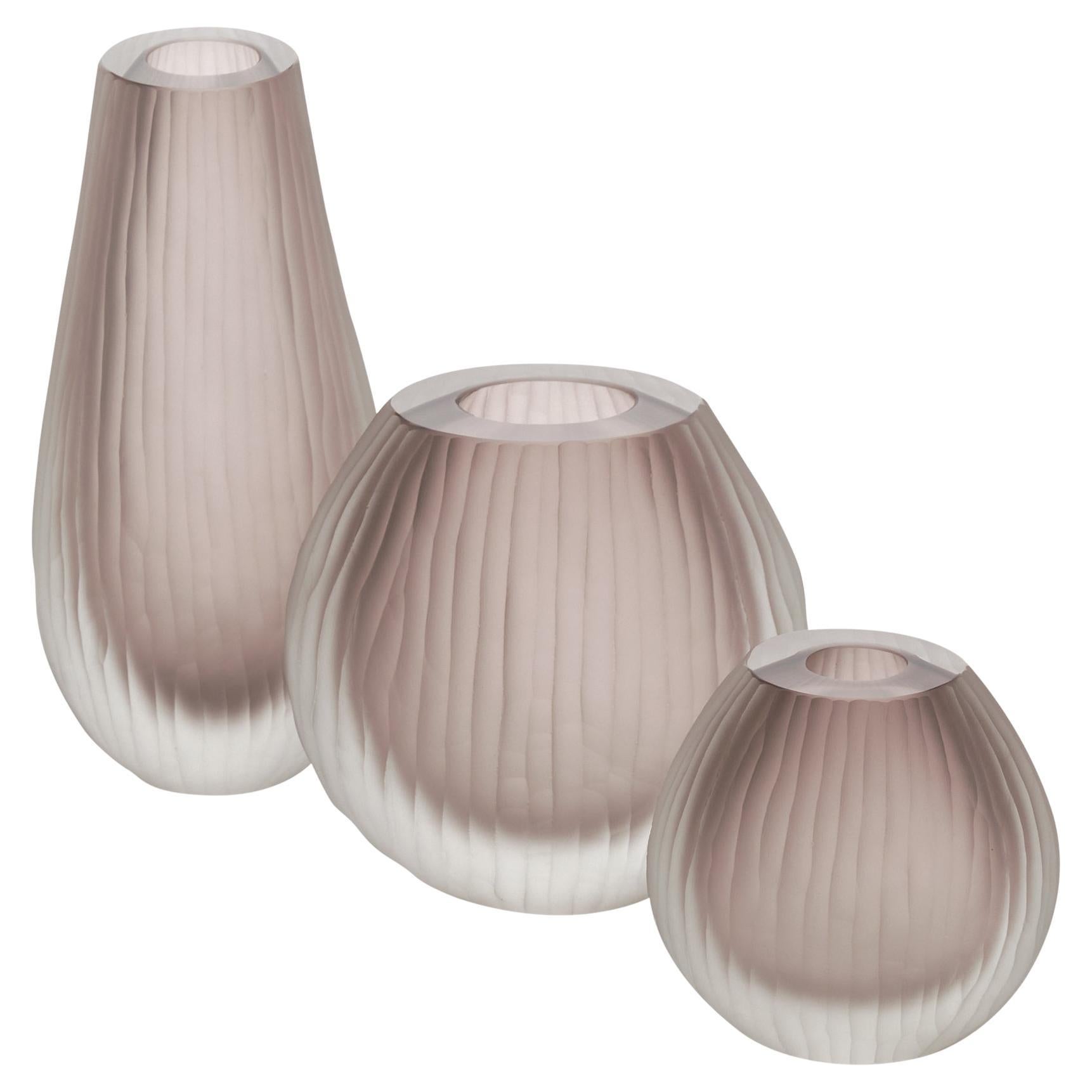 Murano Glass Trio in the Manner of Carlo Scarpa For Sale