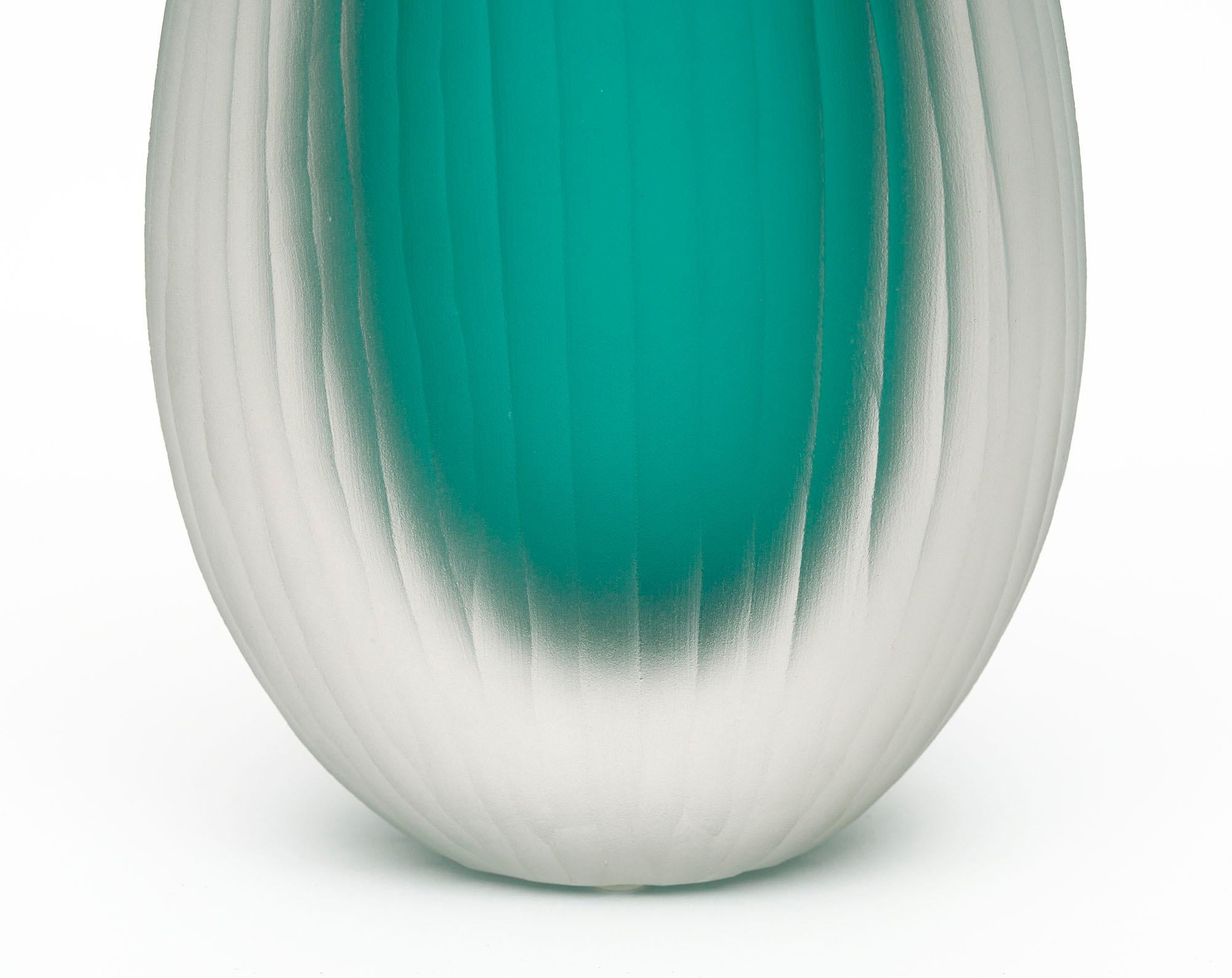 Contemporary Murano Glass Trio of Vases in the Manner of Tobia Scarpa For Sale