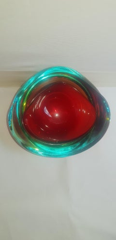 Triple bol caviar Somerso en verre de Murano de Flavio Poli pour Seguso Vetri d'Arte