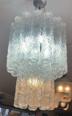 10-light Murano Glass "Tronchi" Chandelier  Toni Zuccheri For Venini, 1960s