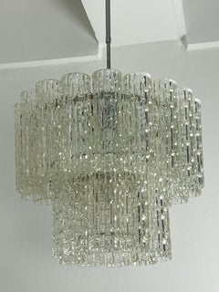 Murano glass "Tronchi" Chandelier, Made in Italy, 5-light, 1960s