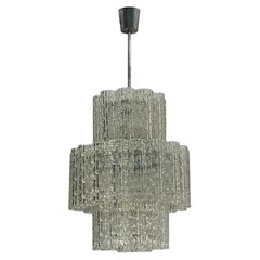Murano-Glas-Kronleuchter "Tronchi", Italien, 7-flammig, 1960er Jahre