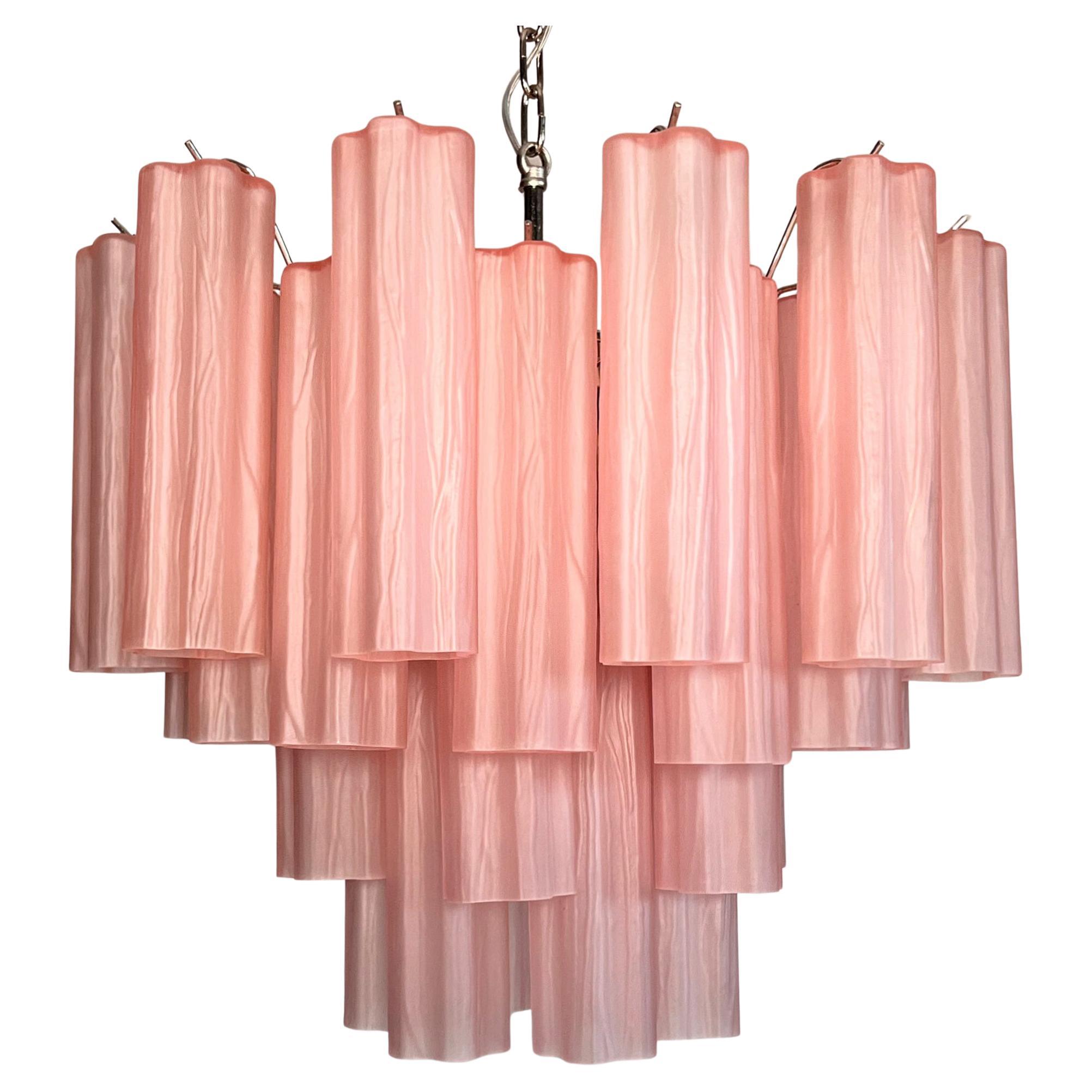 Lampadario Tronchi in vetro di Murano, rosa in vendita 4