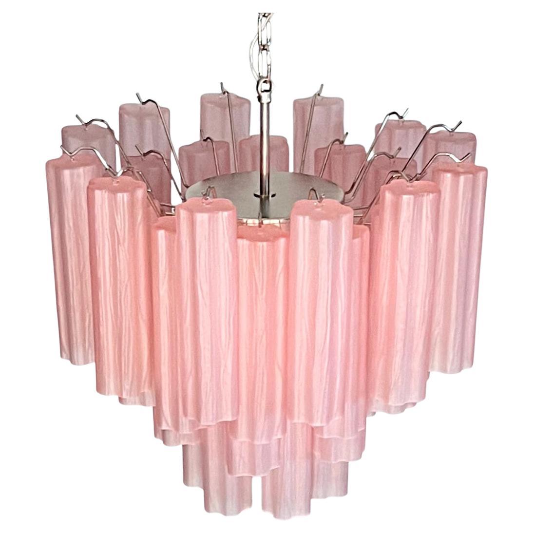 Lampadario Tronchi in vetro di Murano, rosa in vendita 5