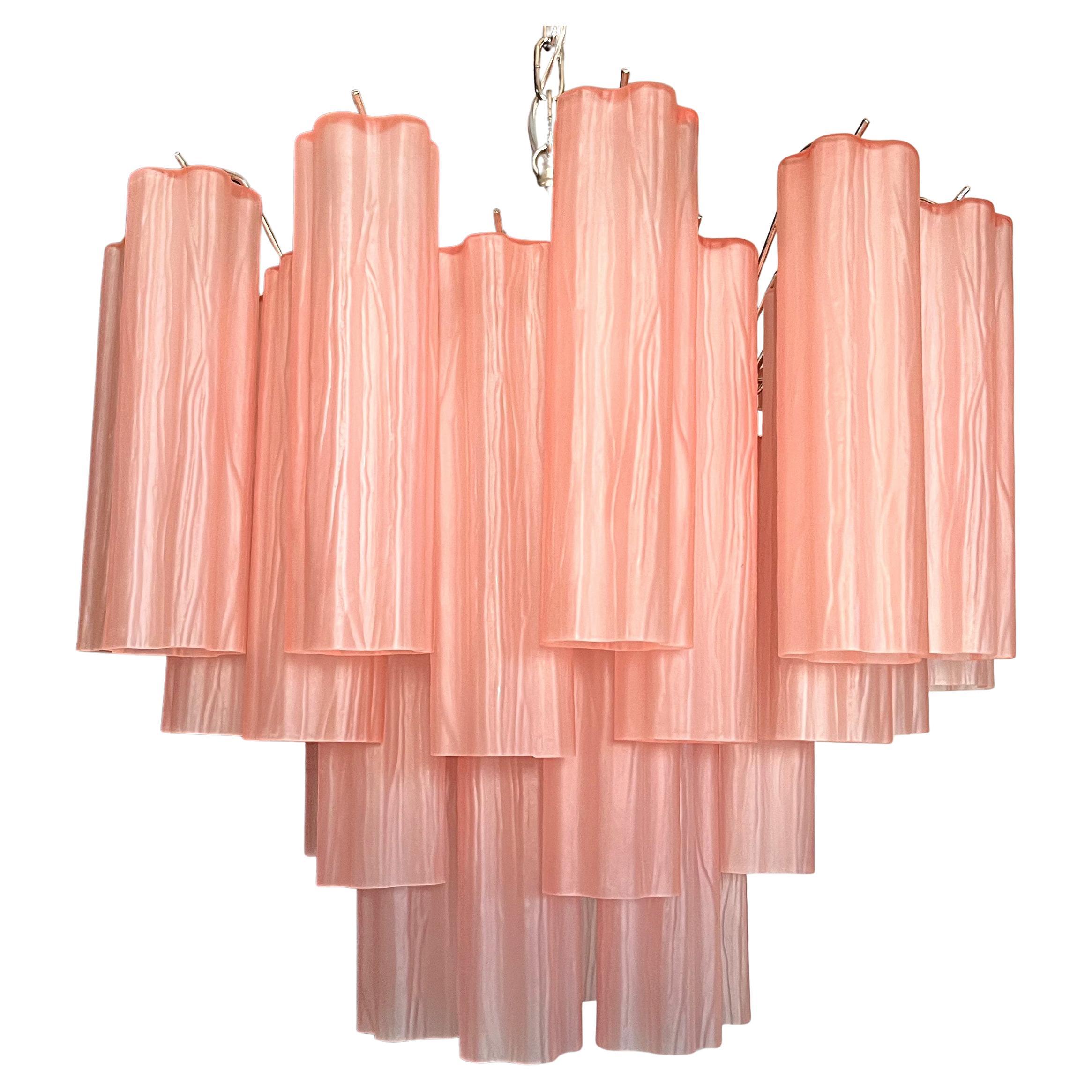 Lampadario Tronchi in vetro di Murano, rosa in vendita 7