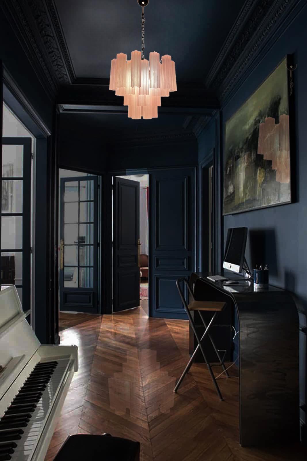 Lampadario Tronchi in vetro di Murano, rosa In condizioni buone in vendita a Budapest, HU