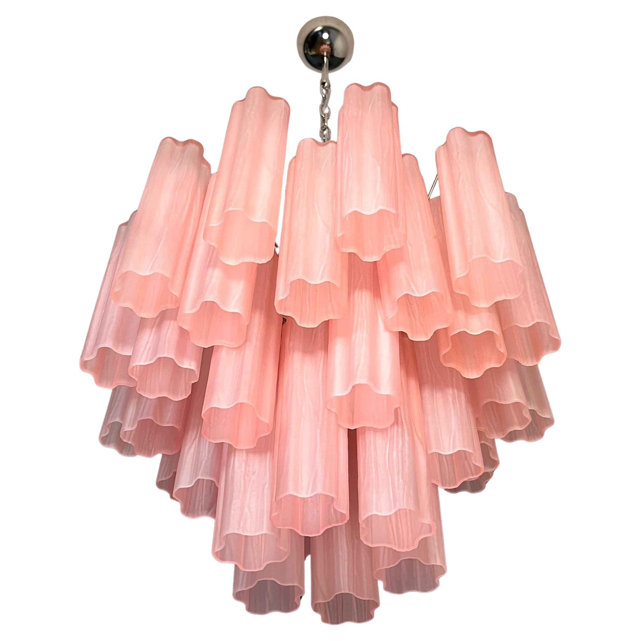 Lampadario Tronchi in vetro di Murano, rosa in vendita 1