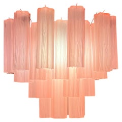 Murano Glass Tronchi Chandelier, Pink