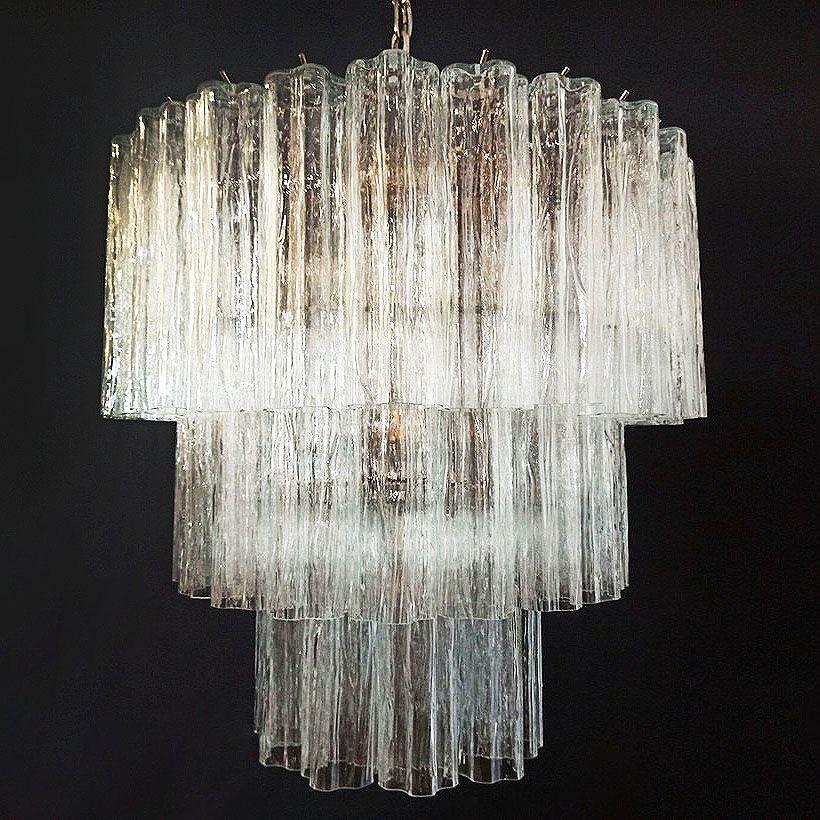 Lámpara colgante Tronchi de cristal de Murano by Venini Latón en venta