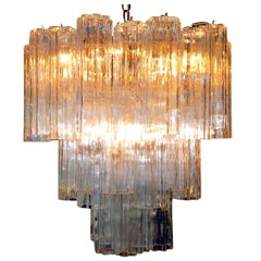 Murano Glass Tronchi Pendant Chandelier by Venini