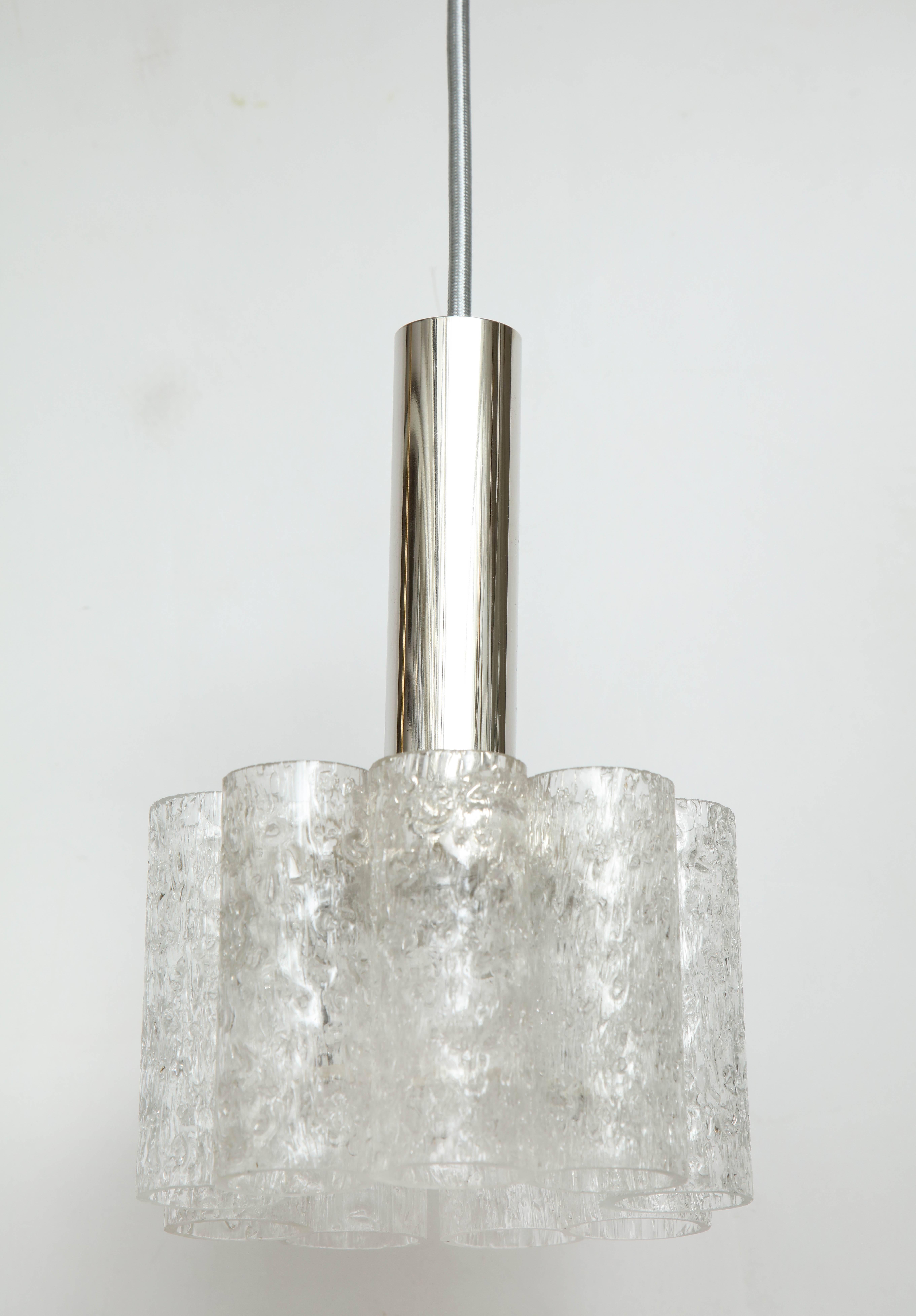 Scandinavian Modern Murano Glass Tube Pendants For Sale