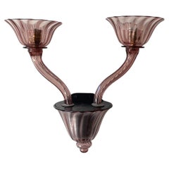 Murano Glass Tulip Double Light Sconce 