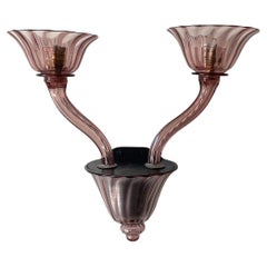 Murano Glass Tulip Double Light Sconce