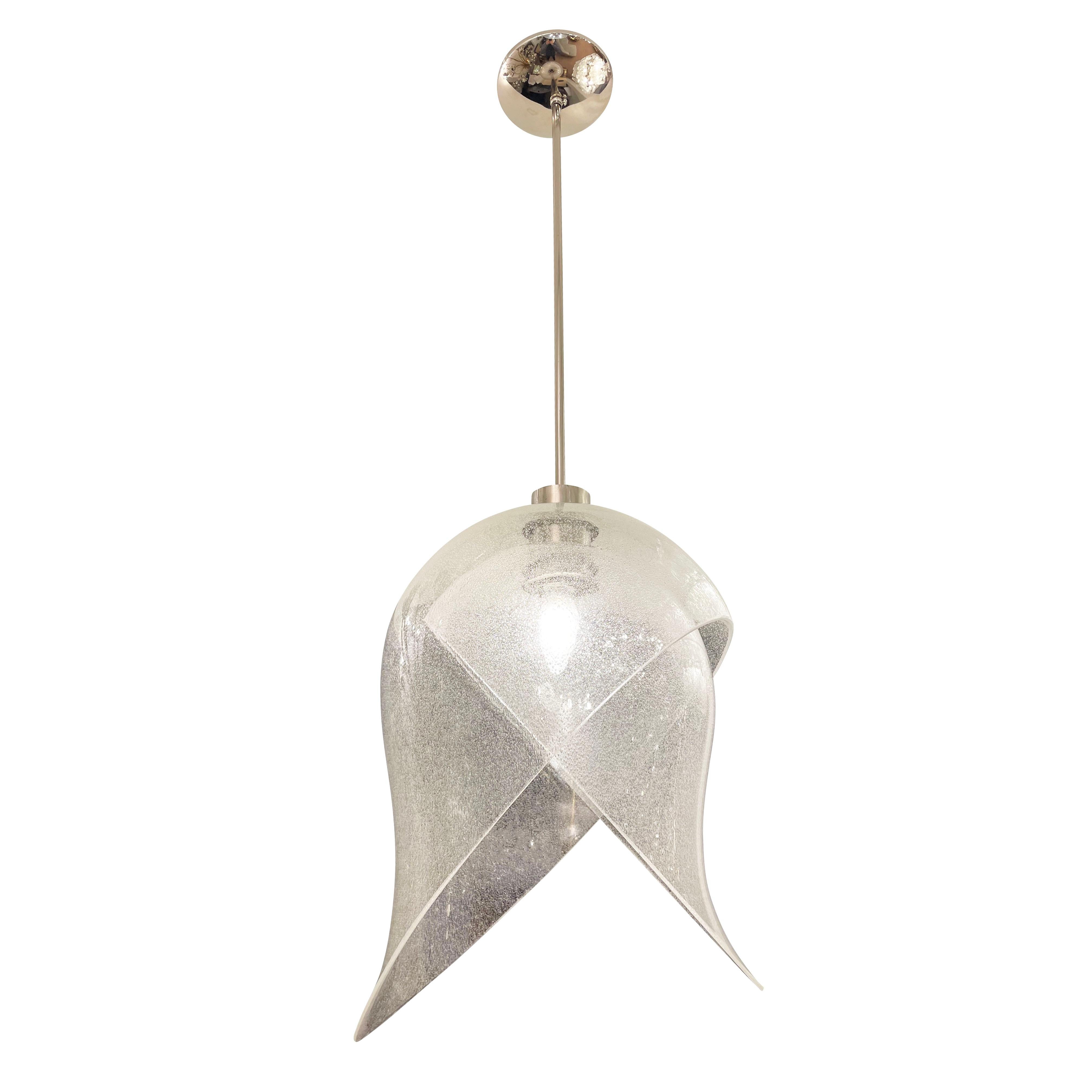 Murano Glass Tulip Pendant by Carlo Nason for Mazzega In Good Condition In New York, NY