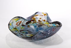 Murano Glass Tutti Frutti Bowl Ashtray Glows in UV, attrb. to AVEM