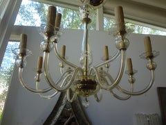 Murano Glass Two Tiered Chandelier by Seguso
